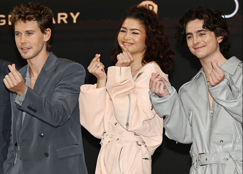 Gente confundida por las poses de Zendaya y Timothée Chalamet durante el estreno de Dune en Seúl