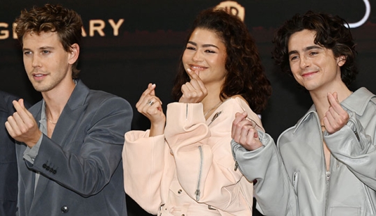 Gente confundida por las poses de Zendaya y Timothée Chalamet durante el estreno de Dune en Seúl