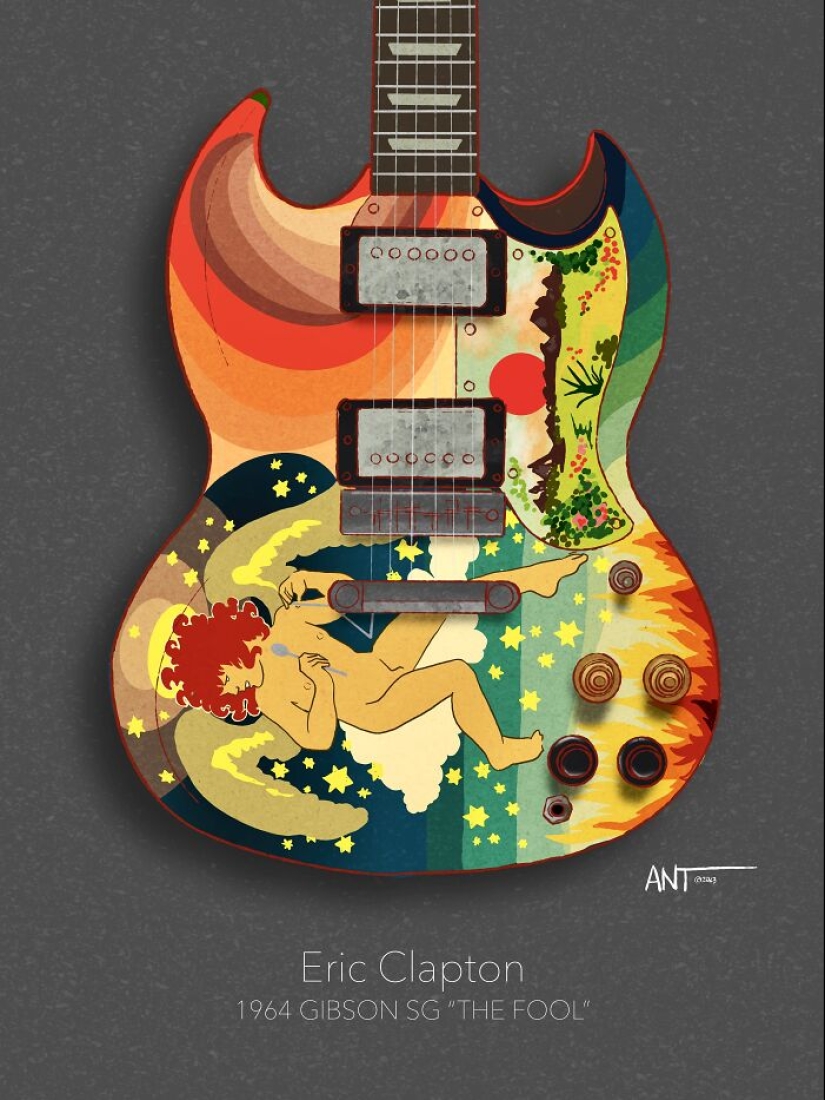 “GuitARTist”: 17 Iconic Guitars Of Hendrix, Clapton, And More