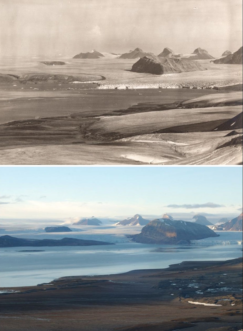 How the Arctic is melting: an impressive comparison of the frames of the XX century and modern How the Arctic is melting: an impressive comparison of the frames of the XX century and modern
