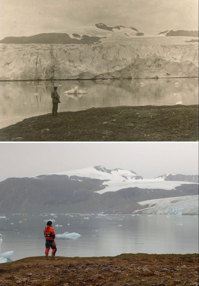 How the Arctic is melting: an impressive comparison of the frames of the XX century and modern How the Arctic is melting: an impressive comparison of the frames of the XX century and modern
