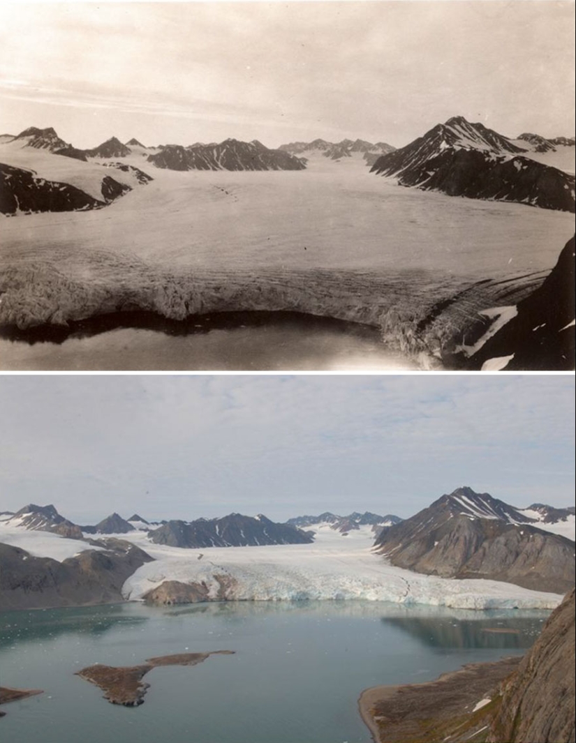How the Arctic is melting: an impressive comparison of the frames of the XX century and modern How the Arctic is melting: an impressive comparison of the frames of the XX century and modern