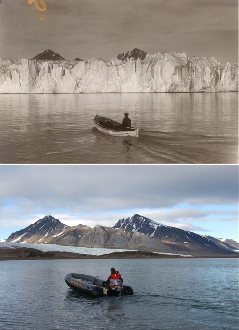 How the Arctic is melting: an impressive comparison of the frames of the XX century and modern How the Arctic is melting: an impressive comparison of the frames of the XX century and modern