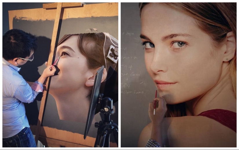 Hyperrealistic portraits of the artist Vyacheslav Groshev Hyperrealistic portraits of the artist Vyacheslav Groshev