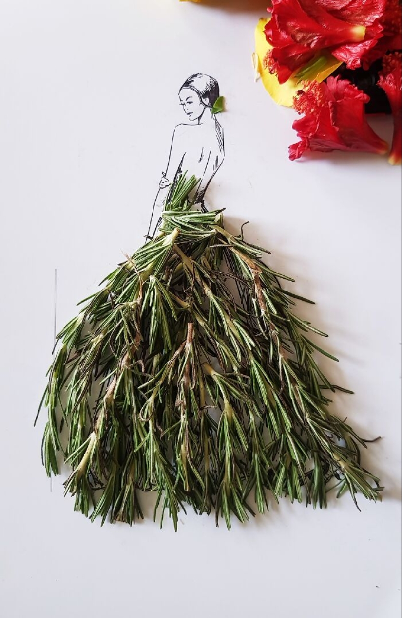 I Created Unique Dresses Using Pulses, Fruit And Vegetables I Created Unique Dresses Using Pulses, Fruit And Vegetables