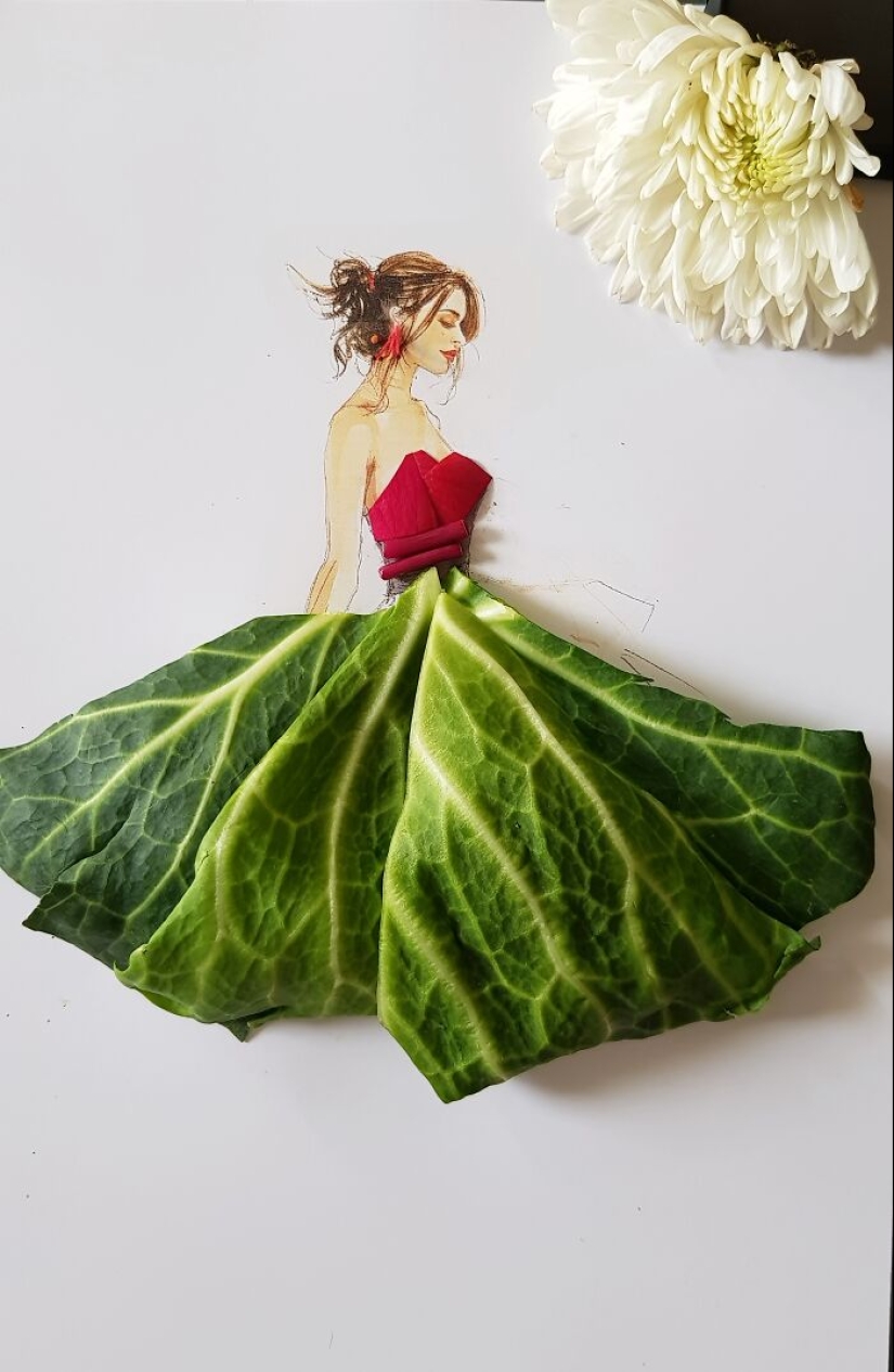 I Created Unique Dresses Using Pulses, Fruit And Vegetables I Created Unique Dresses Using Pulses, Fruit And Vegetables