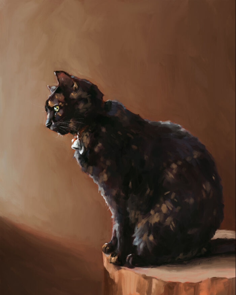 I Make Digital Paintings Of Dogs, Cats, And Other Animals