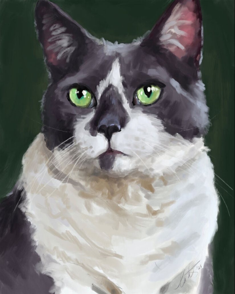 I Make Digital Paintings Of Dogs, Cats, And Other Animals