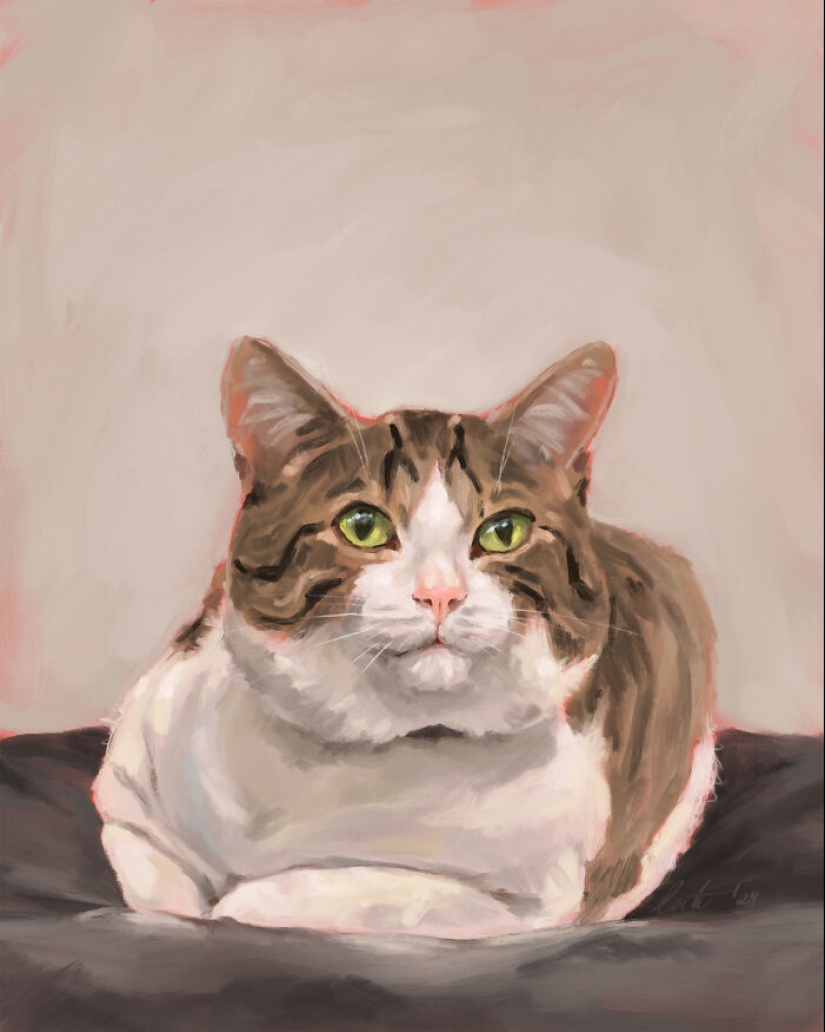 I Make Digital Paintings Of Dogs, Cats, And Other Animals
