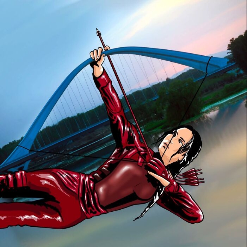 Illustrator infunde magia en momentos mundanos con divertidos dibujos en escenas de la vida real