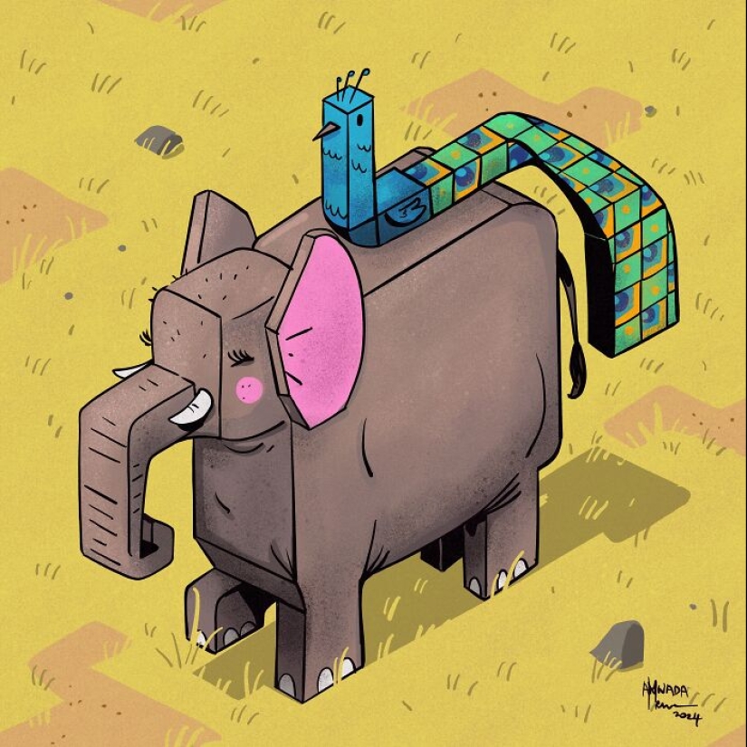 In My Drawings, I Play With The Shape Of Animals, Here Are 10 Of Them In My Drawings, I Play With The Shape Of Animals, Here Are 10 Of Them