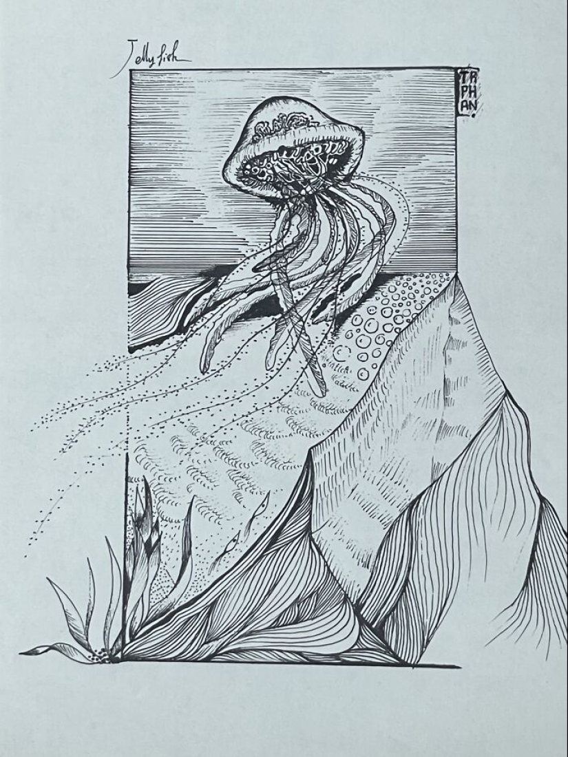 Incorporé líneas y trazos paralelos para crear estos 15 dibujos