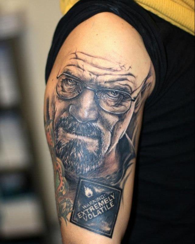Incredibly realistic Walter White tattoos Incredibly realistic Walter White tattoos