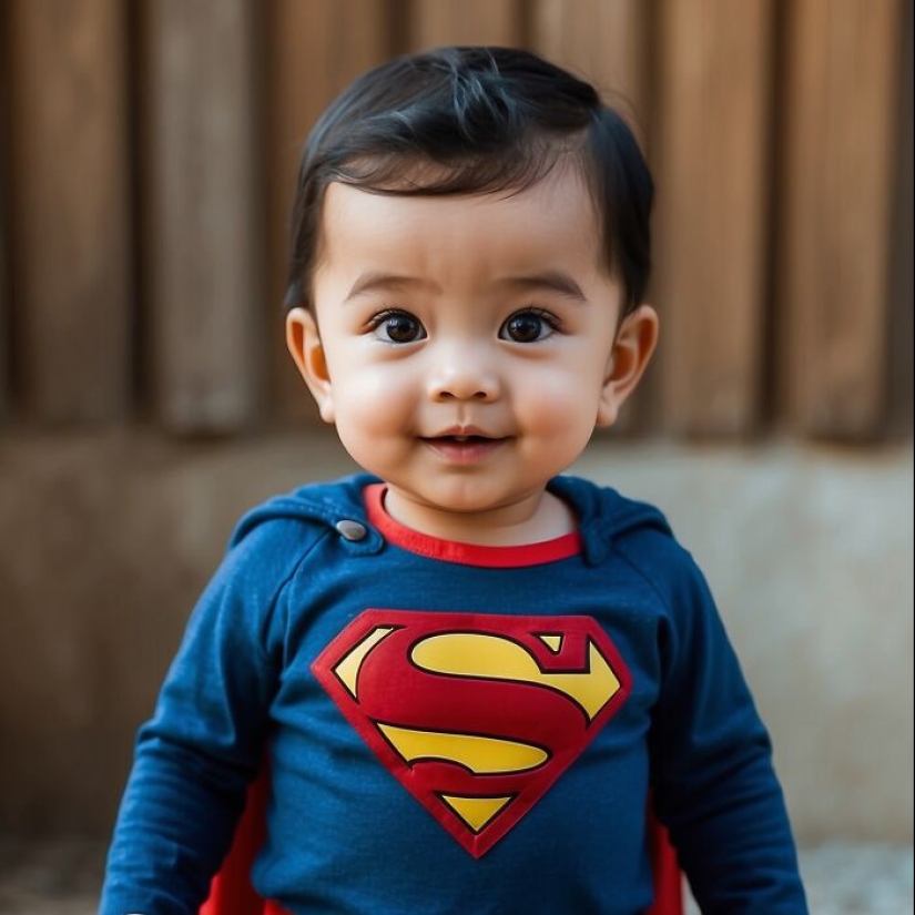 Intenté imaginar cómo serían los superhéroes cuando fueran niños