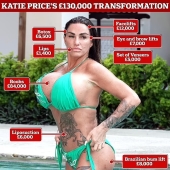 Katie Price sorprende al revelar los resultados de su 'levantamiento de trasero' en una PEQUEÑA tanga negra