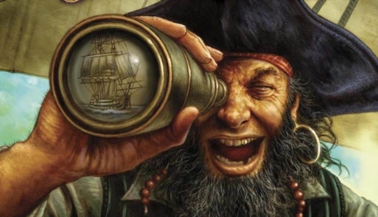 Los piratas llevaban un pendiente en la oreja, no por belleza en absoluto Los piratas llevaban un pendiente en la oreja, no por belleza en absoluto