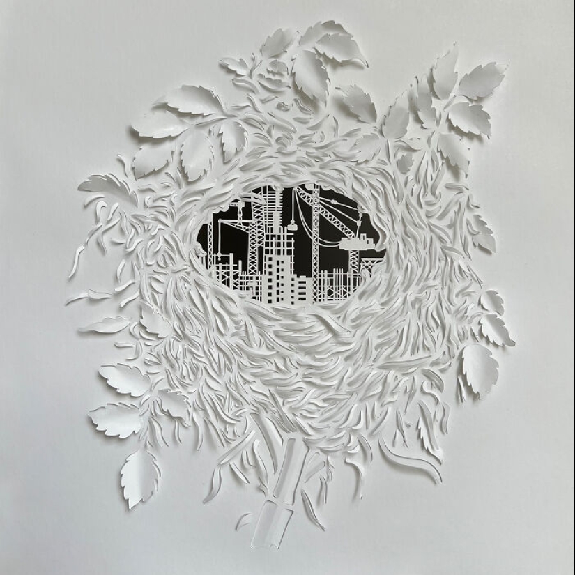 My Hand-Carved Designs From Paper Inspired By Natural Elements