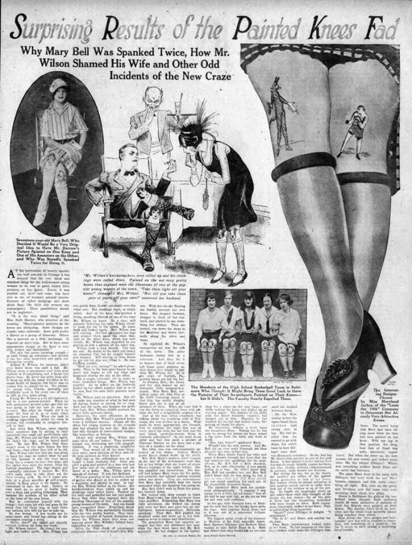 Painted knees — a forgotten fashion trend of the 1920s Painted knees — a forgotten fashion trend of the 1920s