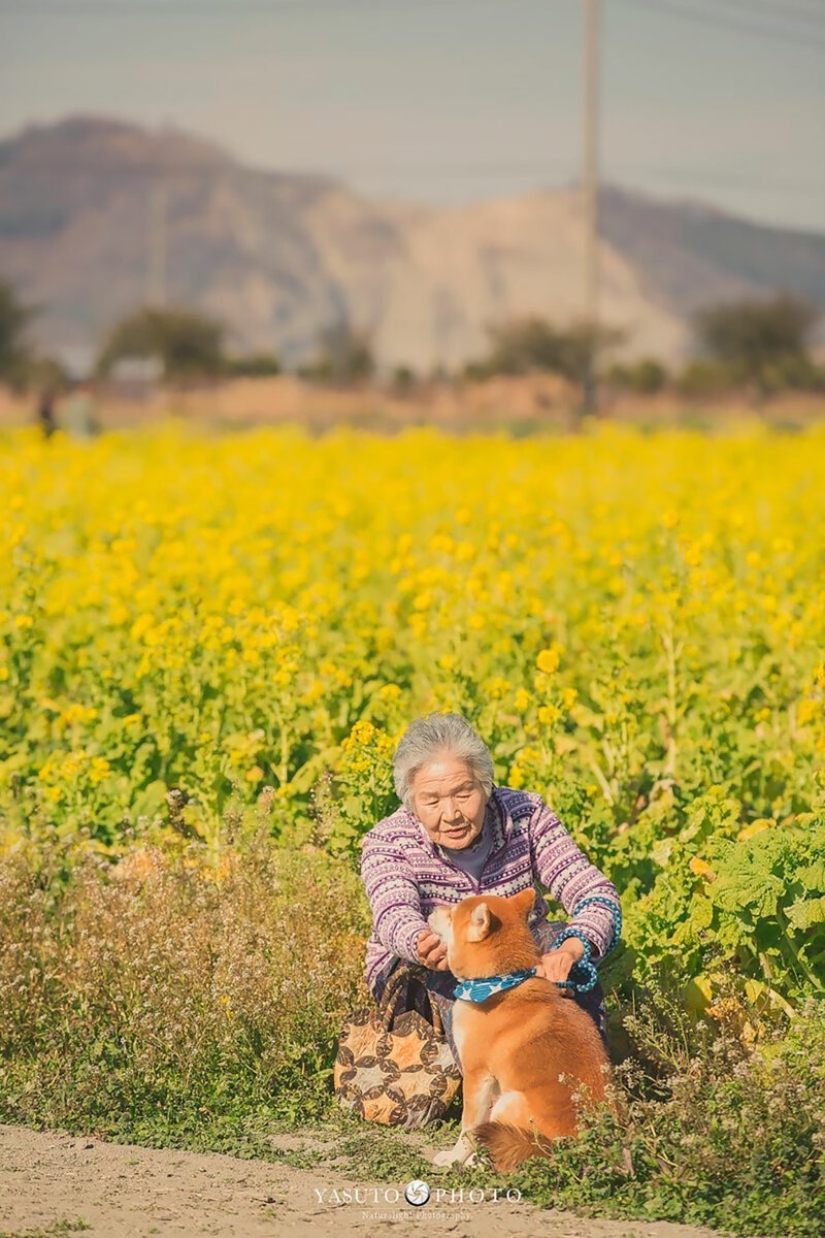 Photographer from Japan makes touching photos of his grandmother and dog