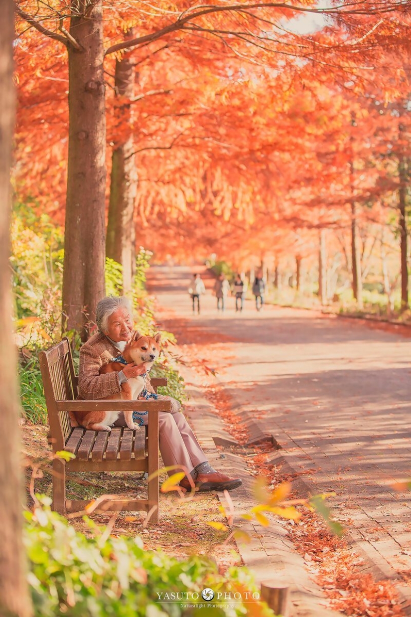 Photographer from Japan makes touching photos of his grandmother and dog