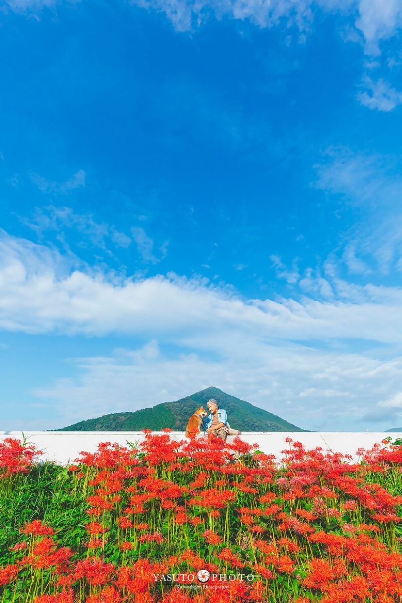 Photographer from Japan makes touching photos of his grandmother and dog