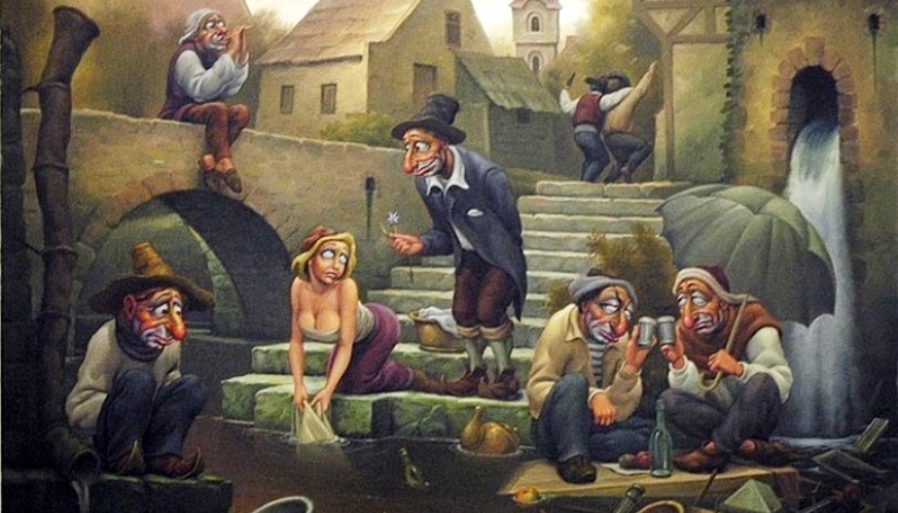 Pinturas grotescas del artista Anatoly Kozelsky Pinturas grotescas del artista Anatoly Kozelsky