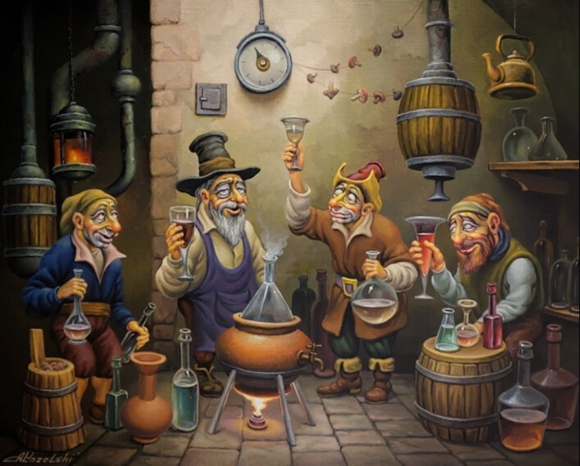 Pinturas grotescas del artista Anatoly Kozelsky Pinturas grotescas del artista Anatoly Kozelsky