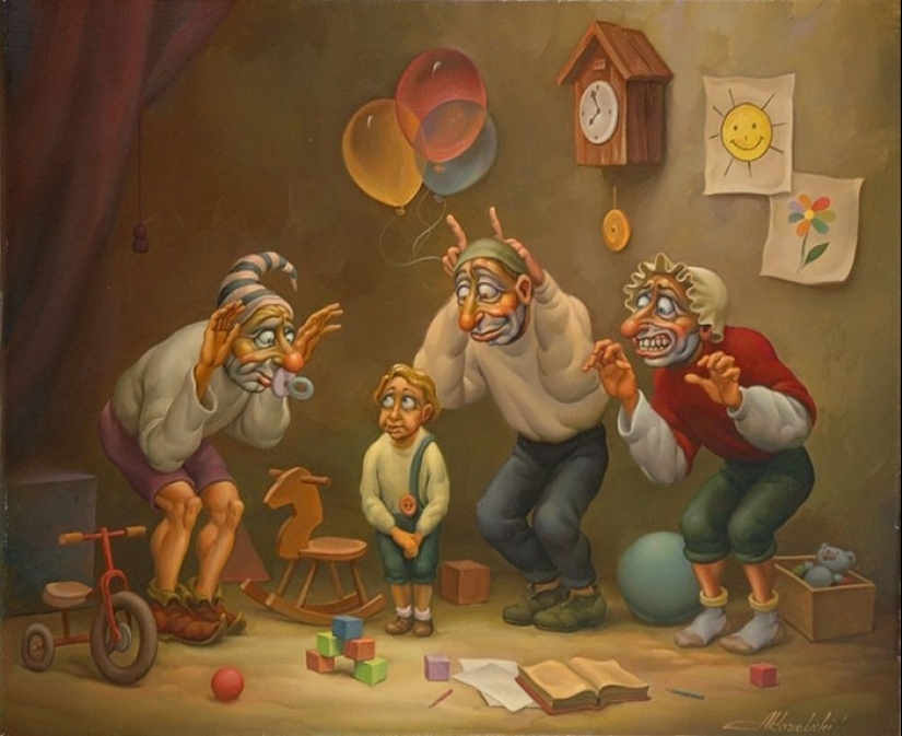 Pinturas grotescas del artista Anatoly Kozelsky Pinturas grotescas del artista Anatoly Kozelsky