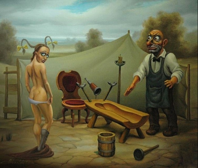 Pinturas grotescas del artista Anatoly Kozelsky Pinturas grotescas del artista Anatoly Kozelsky