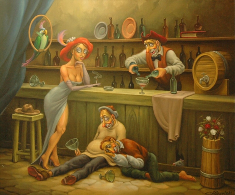 Pinturas grotescas del artista Anatoly Kozelsky Pinturas grotescas del artista Anatoly Kozelsky