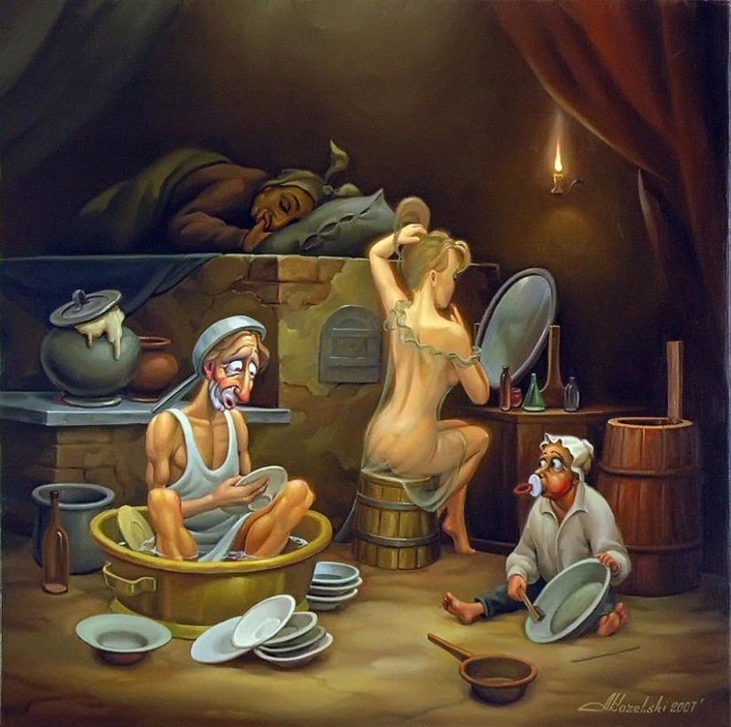Pinturas grotescas del artista Anatoly Kozelsky Pinturas grotescas del artista Anatoly Kozelsky