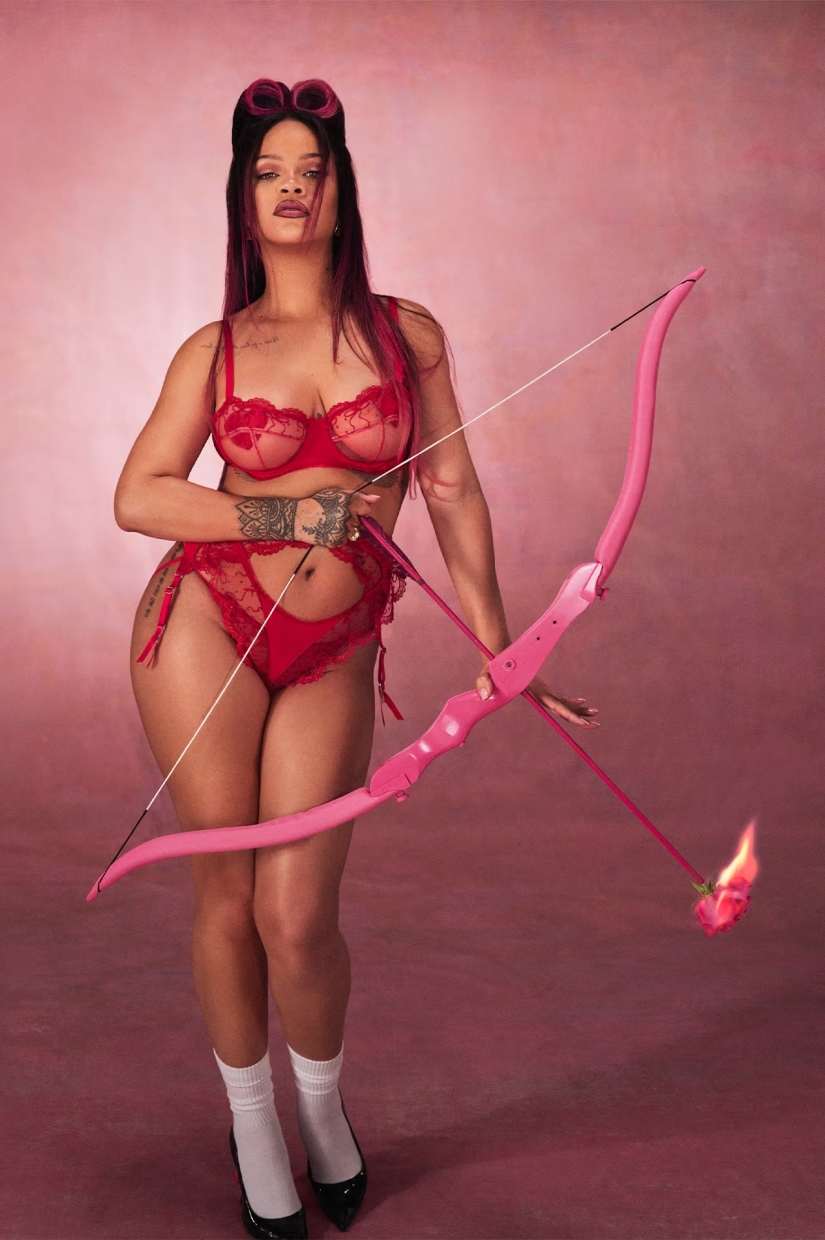 Rihanna Stuns As Cupid in Savage X Fenty's Valentine's Day Campaign