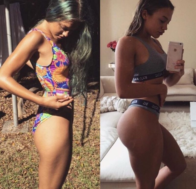 Sat down: 13 photos of girls before and after they started playing sports