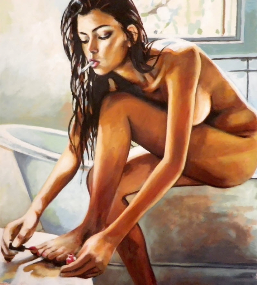 Sensuales pinturas al óleo de Thomas Saliot Sensuales pinturas al óleo de Thomas Saliot