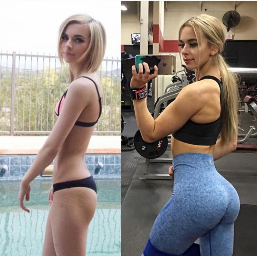 Sentado: 13 fotos de chicas antes y después de que comenzaron a practicar deportes