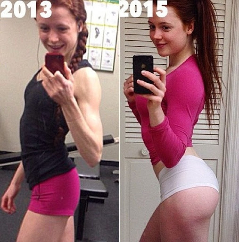 Sentado: 13 fotos de chicas antes y después de que comenzaron a practicar deportes