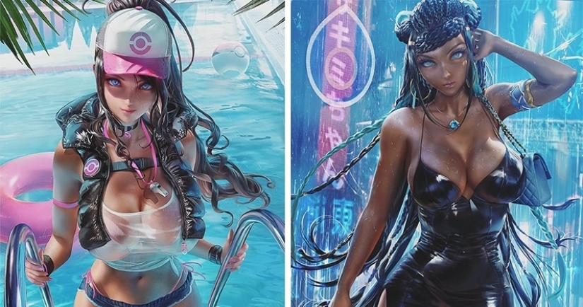 Sexy heroines of games and comics in the works of the artist Wang Yue Sexy heroines of games and comics in the works of the artist Wang Yue