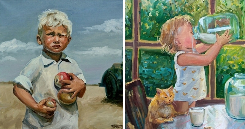 Simple human happiness in the paintings of Nastasia Chudakova