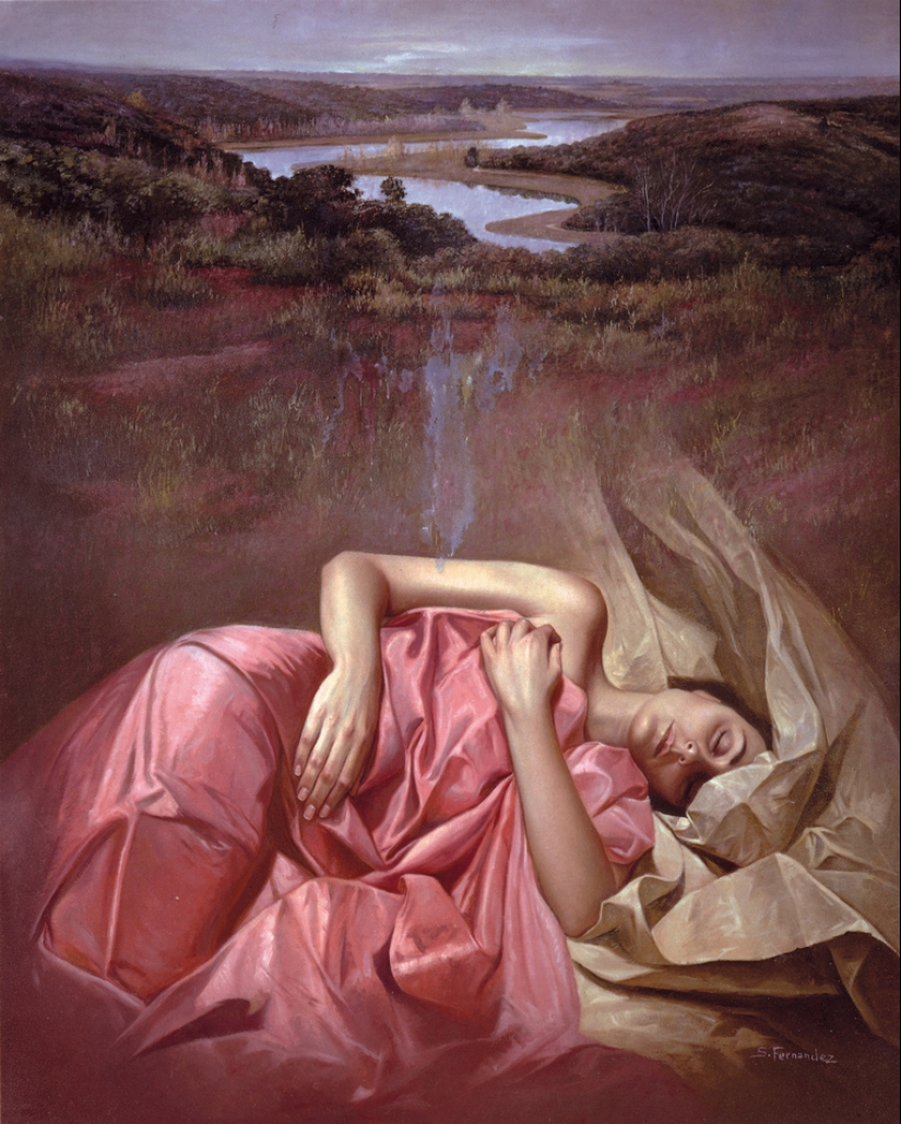 Sleepy temptation in the works of the Spanish portraitist Soledad Fernandez