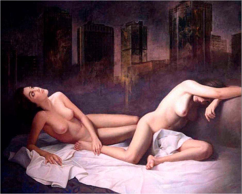 Sleepy temptation in the works of the Spanish portraitist Soledad Fernandez