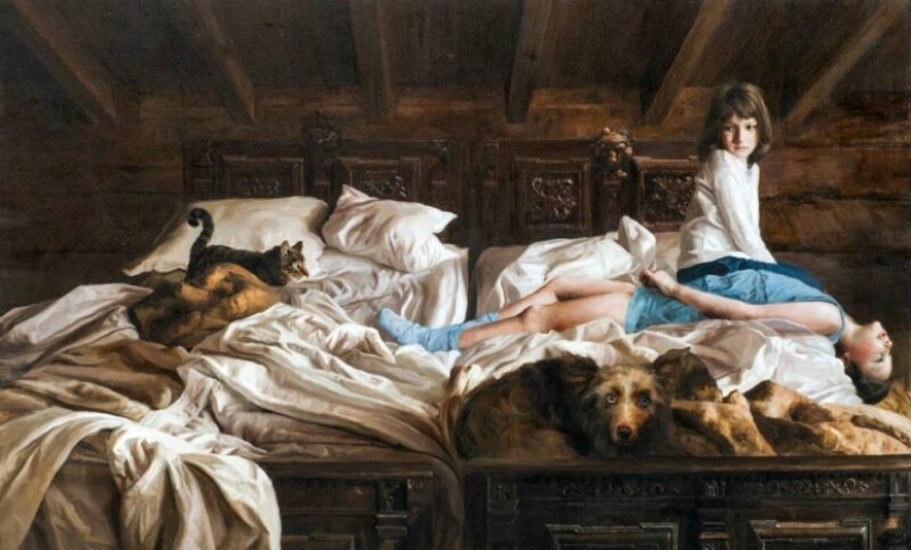 Sueños de la infancia y pesadillas en las pinturas de la artista Guillermo Lorca Sueños de la infancia y pesadillas en las pinturas de la artista Guillermo Lorca