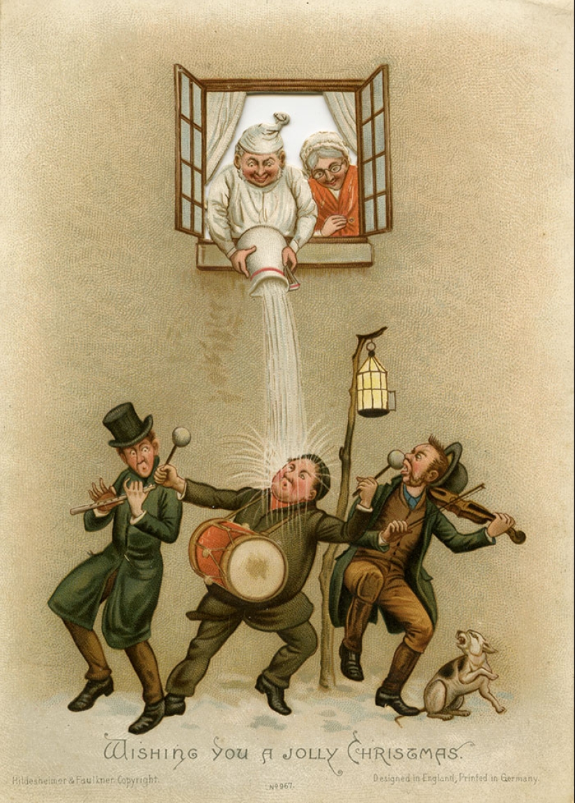 Tarjetas navideñas victorianas que te harán dudar de las buenas intenciones del remitente