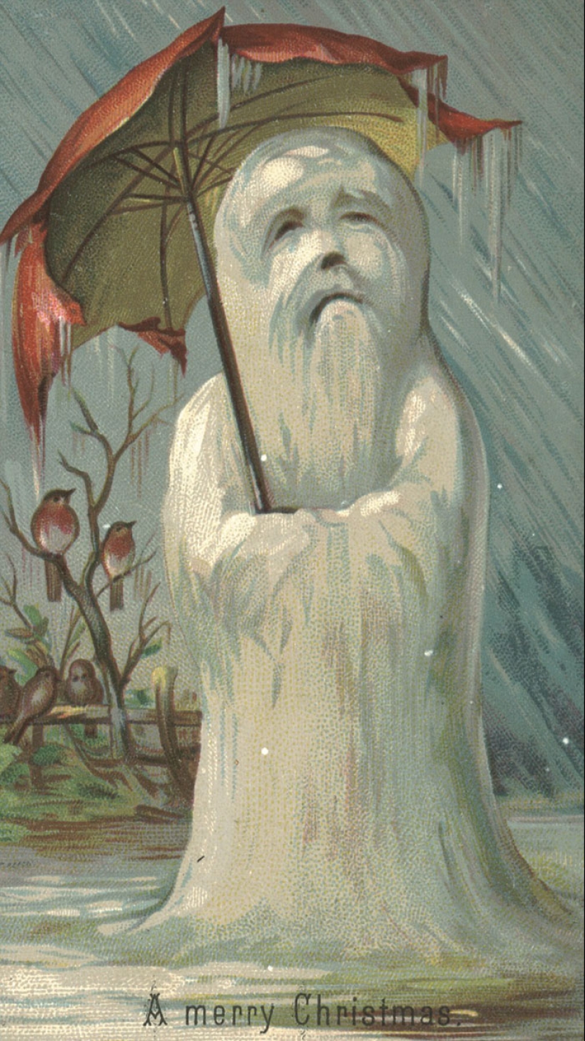 Tarjetas navideñas victorianas que te harán dudar de las buenas intenciones del remitente