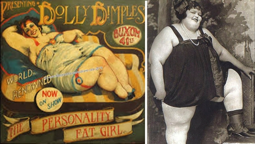 The story of strong-willed circus performer Dolly Dimples, who became famous first for gaining weight and then for losing it