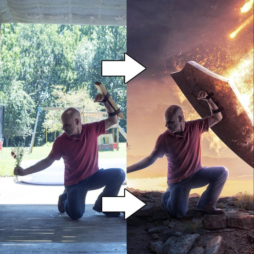 The whole power of photoshop: a photographer shows how his digital masterpieces are born