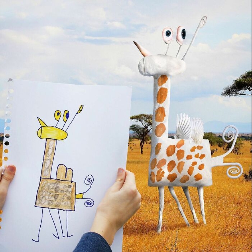 ‘Things I have drawn’: 13 Times Dad Used Photoshop To Bring Children’s Art To Life