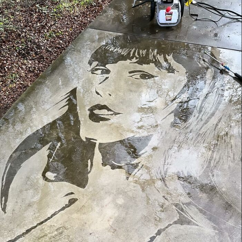This Guy Used A Pressure Washer To Create Art On The Street, And Here Are His 13 Best Works