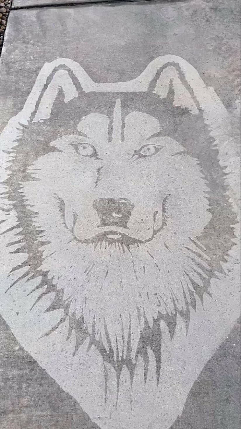 This Guy Used A Pressure Washer To Create Art On The Street, And Here Are His 13 Best Works