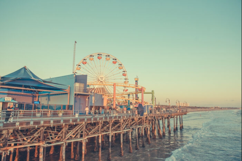 Tomé fotografías de ensueño del muelle de Santa Mónica en California