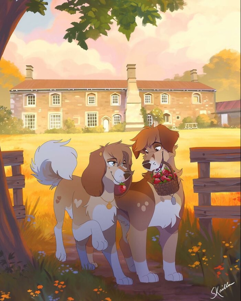 Un vistazo a las encantadoras aventuras de los animales a través de 14 cautivadoras ilustraciones de Skailla